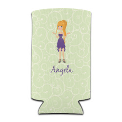 Custom Character (Woman) Can Cooler (tall 12 oz) (Personalized)