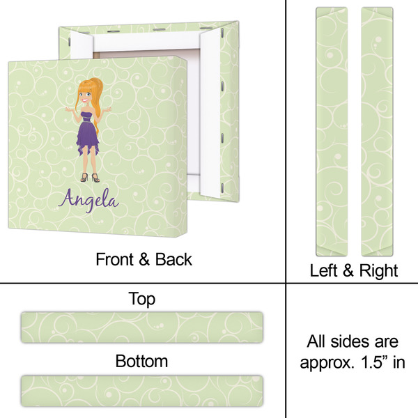 Custom Character (Woman) 12x12 - Canvas Print - Approval