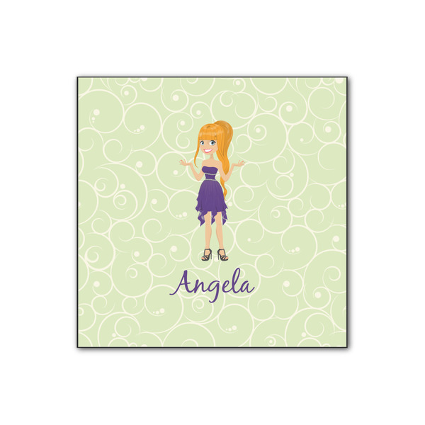 Custom Custom Character (Woman) Wood Print - 12x12 (Personalized)