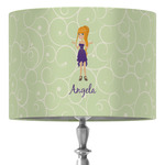 Custom Character (Woman) 16" Drum Lamp Shade - Fabric (Personalized)