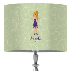 Custom Character (Woman) 16" Drum Lamp Shade - Fabric (Personalized)