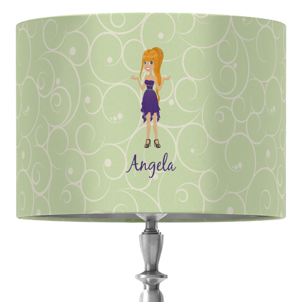 Custom Custom Character (Woman) 16" Drum Lamp Shade - Fabric (Personalized)