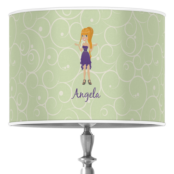 Custom Custom Character (Woman) Drum Lamp Shade (Personalized)
