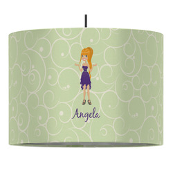Custom Character (Woman) Drum Pendant Lamp (Personalized)