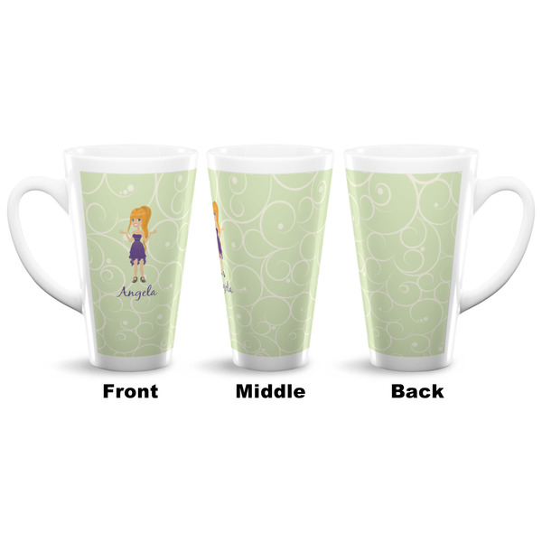 Custom Character (Woman) 16 Oz Latte Mug - Approval