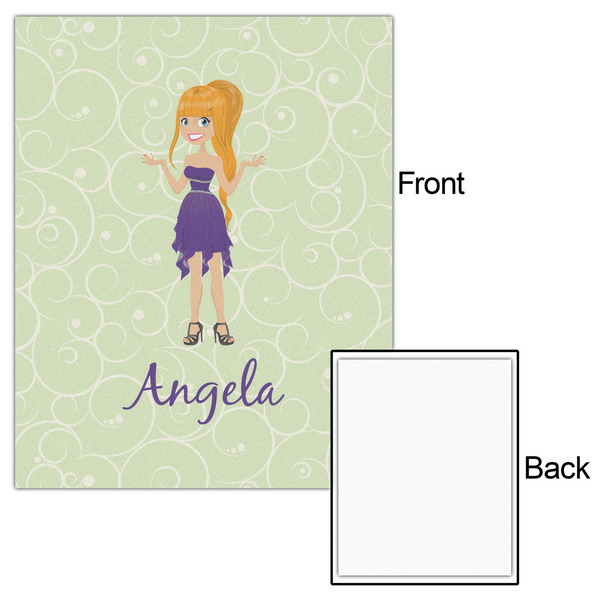 Custom Character (Woman) 16x20 - Matte Poster - Front & Back