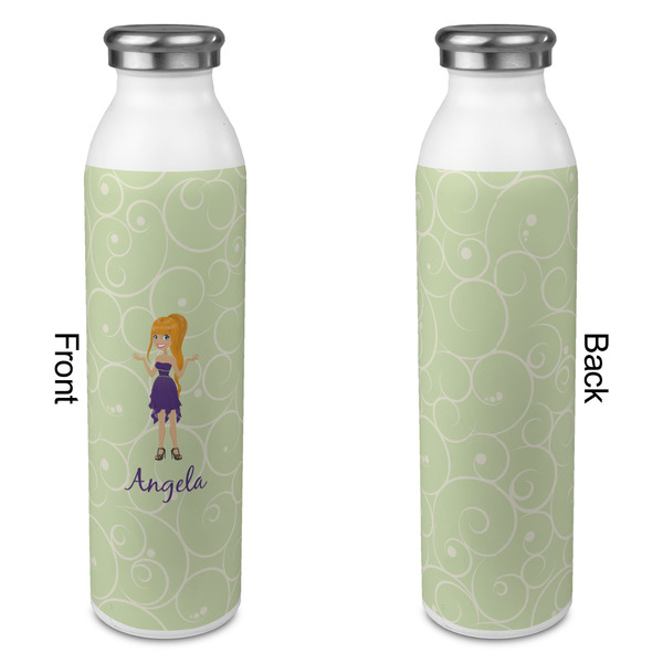 Custom Character (Woman) 20oz Water Bottles - Full Print - Approval