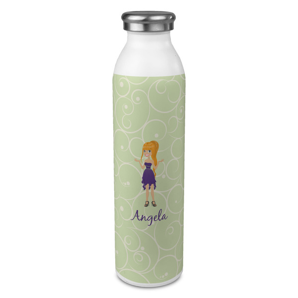 Custom Custom Character (Woman) 20oz Stainless Steel Water Bottle - Full Print (Personalized)