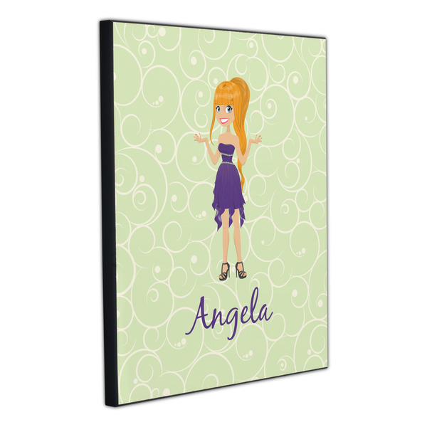 Custom Character (Woman) 20x24 Wood Print - Angle View