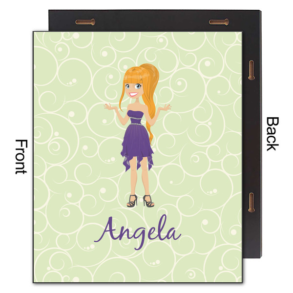 Custom Character (Woman) 20x24 Wood Print - Front & Back View