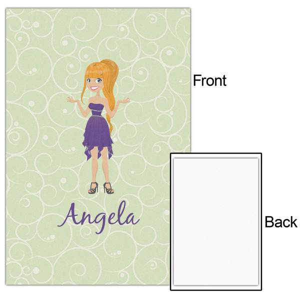 Custom Character (Woman) 20x30 - Matte Poster - Front & Back