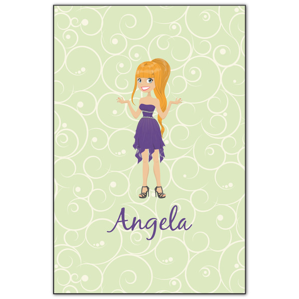 Custom Custom Character (Woman) Wood Print - 20x30 (Personalized)