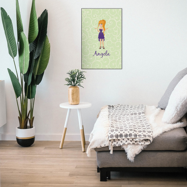 Custom Character (Woman) 20x30 Wood Print - In Context