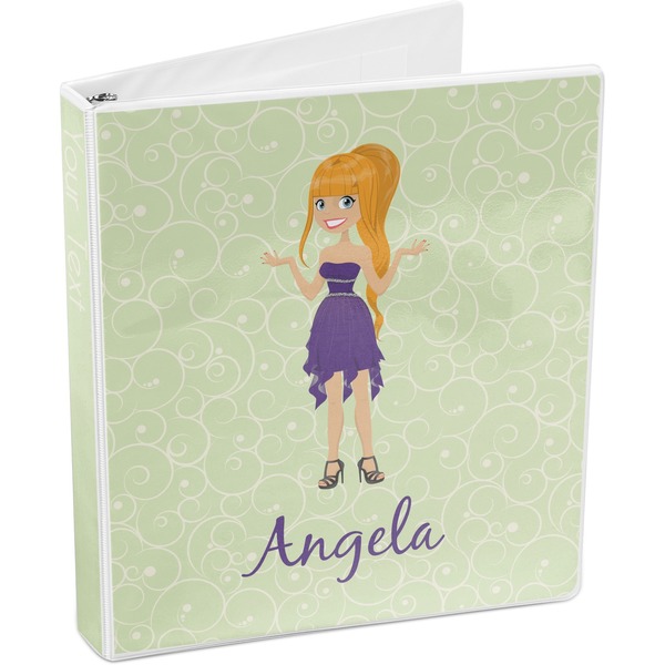 Custom Character (Woman) 3-Ring Binder 3/4 - Main