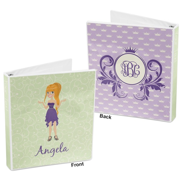 Custom Character (Woman) 3-Ring Binder Front and Back