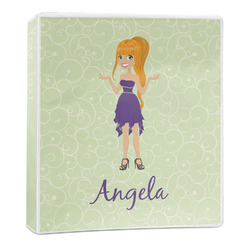 Custom Character (Woman) 3-Ring Binder - 1 inch (Personalized)