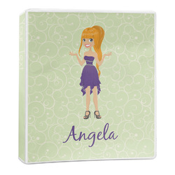 Custom Character (Woman) 3-Ring Binder (Personalized)