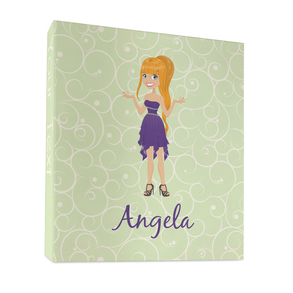 Custom Character (Woman) 3 Ring Binders - Full Wrap - 1" - FRONT