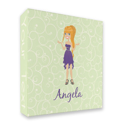 Custom Character (Woman) 3 Ring Binder - Full Wrap (Personalized)
