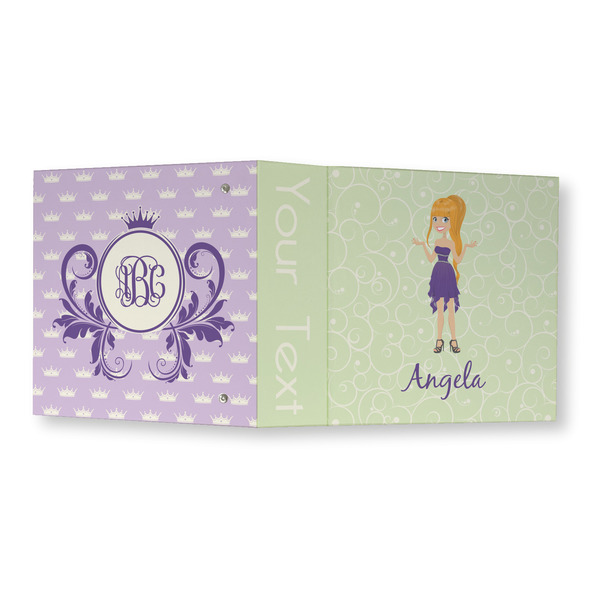 Custom Character (Woman) 3 Ring Binders - Full Wrap - 3" - OPEN OUTSIDE