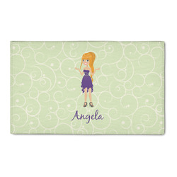 Custom Character (Woman) 3' x 5' Patio Rug (Personalized)
