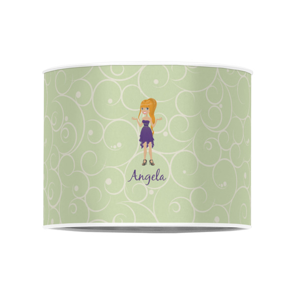 Custom Character (Woman) 8" Drum Lampshade - FRONT (Poly Film)
