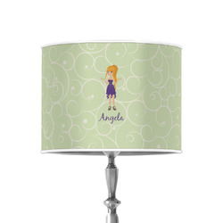 Custom Character (Woman) 8" Drum Lamp Shade - Poly-film (Personalized)