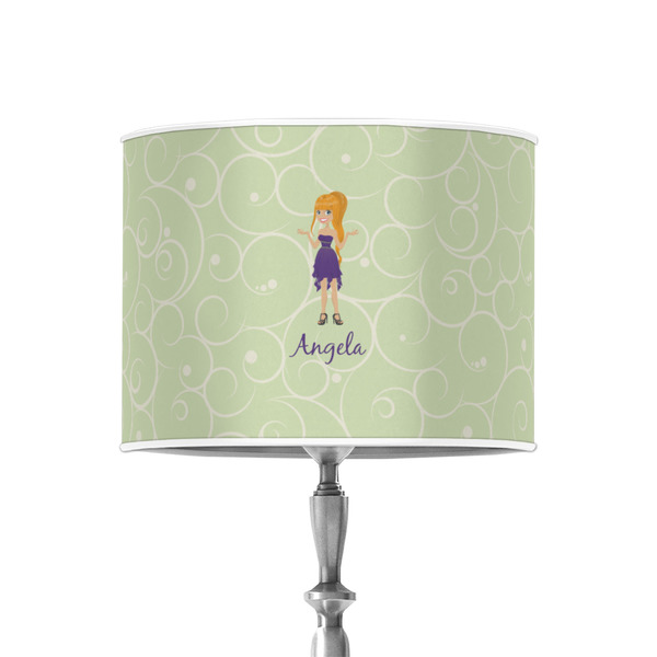 Custom Character (Woman) 8" Drum Lampshade - ON STAND (Poly Film)