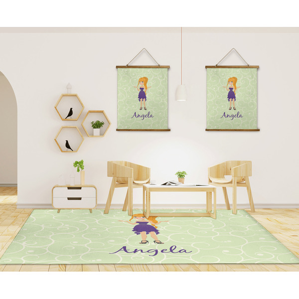 Custom Character (Woman) 8'x10' Indoor Area Rugs - IN CONTEXT