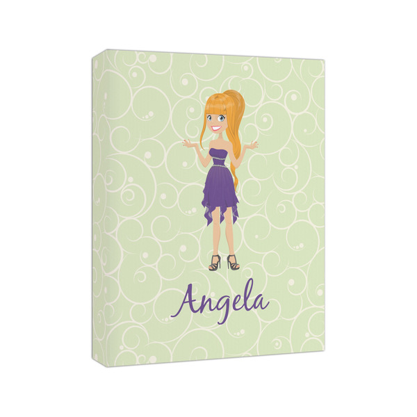 Custom Character (Woman) 8x10 - Canvas Print - Angled View