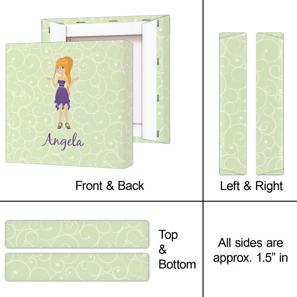 Custom Character (Woman) 8x8 - Canvas Print - Approval