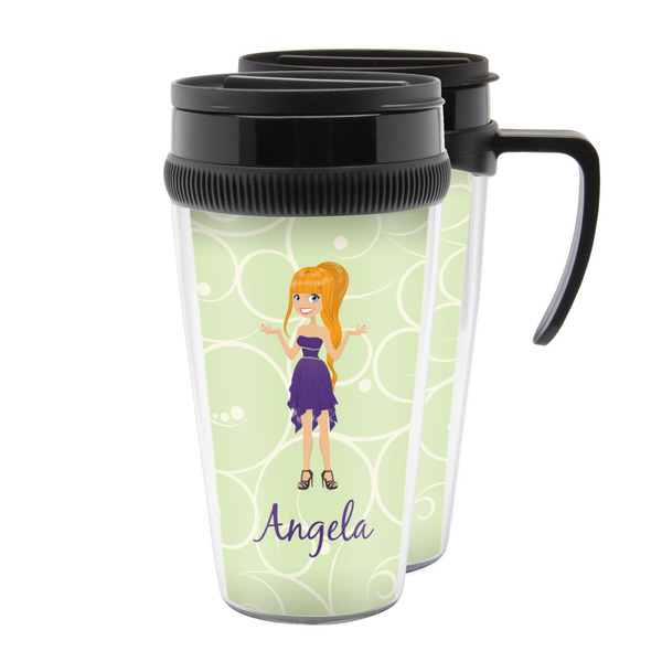 Custom Custom Character (Woman) Acrylic Travel Mug (Personalized)