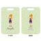 Custom Character (Woman) Aluminum Luggage Tag (Front + Back)