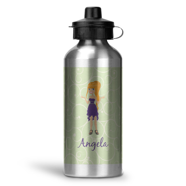 Custom Custom Character (Woman) Water Bottle - Aluminum - 20 oz (Personalized)