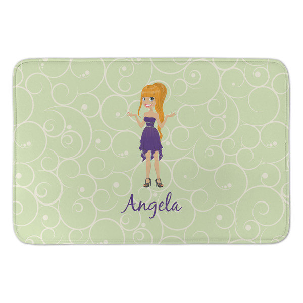 Custom Custom Character (Woman) Anti-Fatigue Kitchen Mat (Personalized)