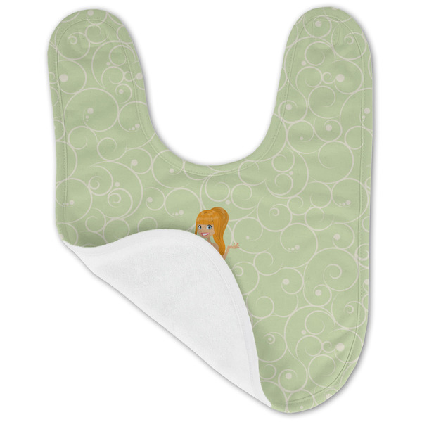Custom Character (Woman) Baby Bib - AFT folded