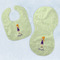 Custom Character (Woman) Baby Bib & Burp Set w/ Name or Text