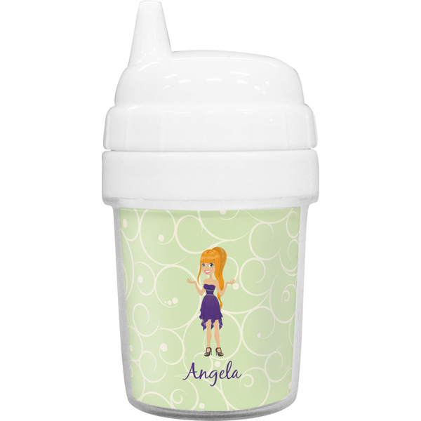 Custom Custom Character (Woman) Baby Sippy Cup (Personalized)