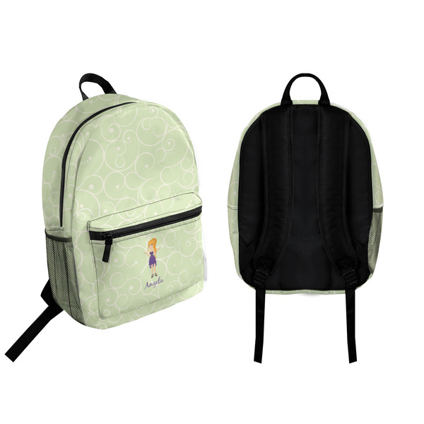 Custom Character (Woman) Backpack front and back - Apvl
