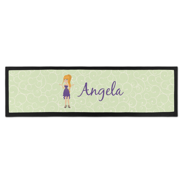Custom Custom Character (Woman) Bar Mat (Personalized)
