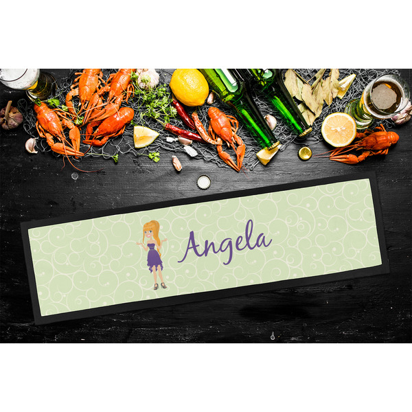 Custom Character (Woman) Bar Mat - Large - LIFESTYLE