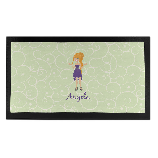 Custom Character (Woman) Bar Mat - Small - FRONT