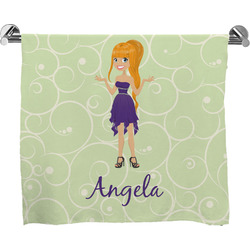 Custom Character (Woman) Bath Towel (Personalized)