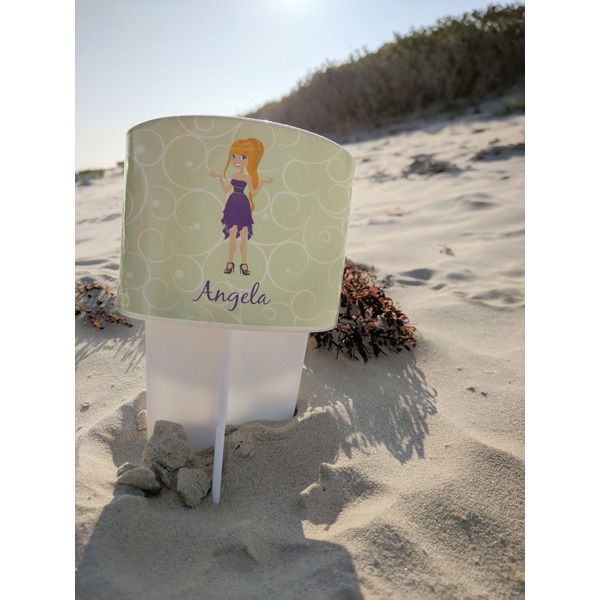 Custom Character (Woman) Beach Spiker white on beach with sand