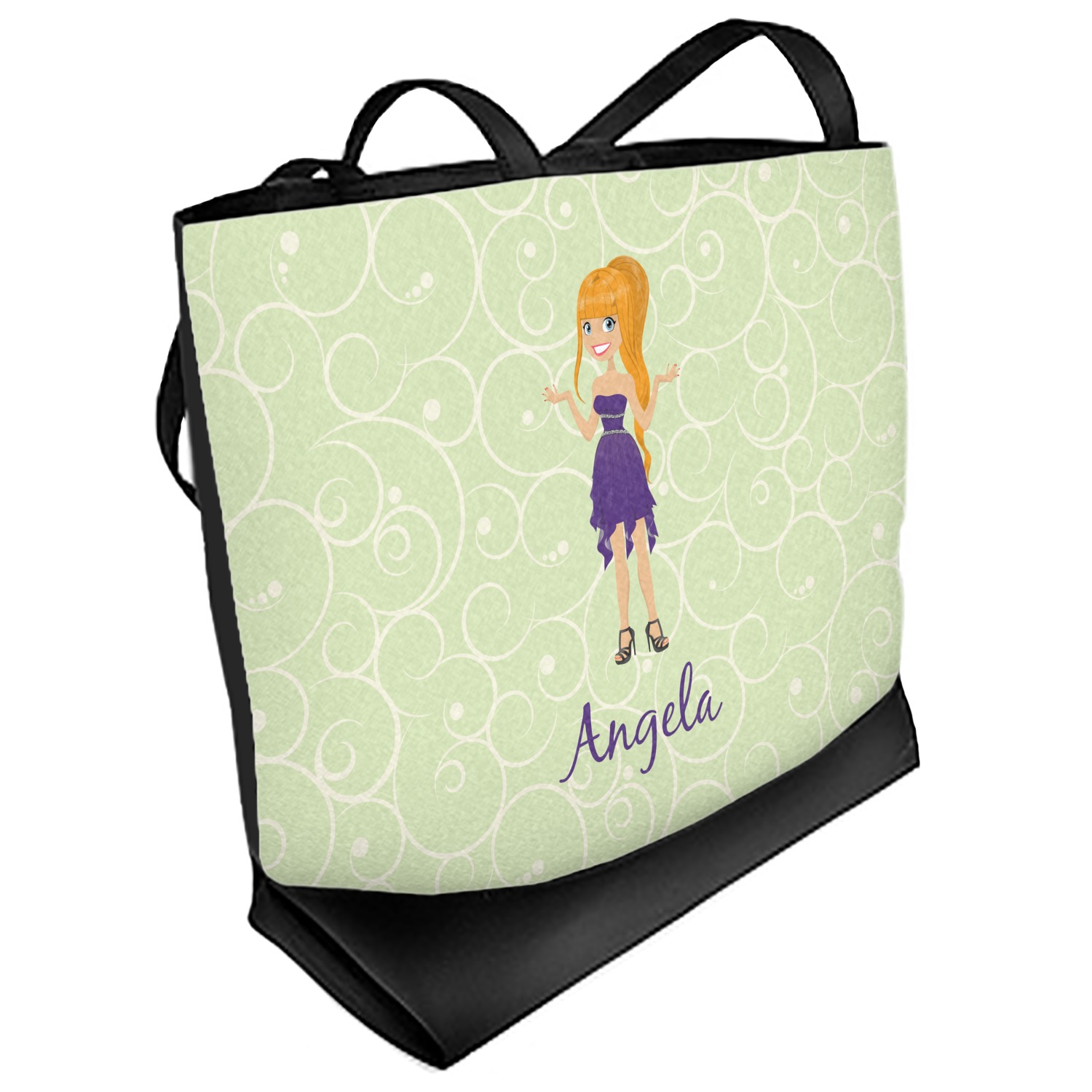Custom Character (Woman) Beach Tote Bag - Regular - Front (Personalized) - YouCustomizeIt