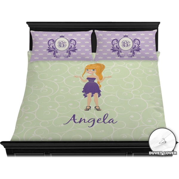 Custom Character (Woman) Bedding Set (King) - Duvet