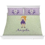 Custom Character (Woman) Comforter Set - King (Personalized)