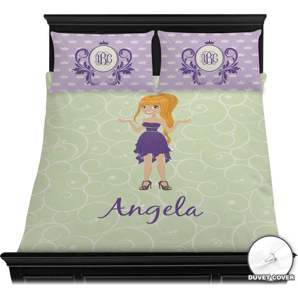 Custom Character (Woman) Bedding Set (Queen) - Duvet