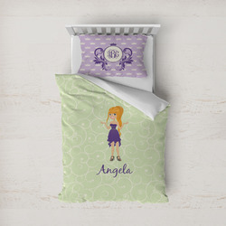 Custom Character (Woman) Duvet Cover Set - Twin (Personalized)
