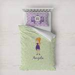 Custom Character (Woman) Duvet Cover Set - Twin XL (Personalized)